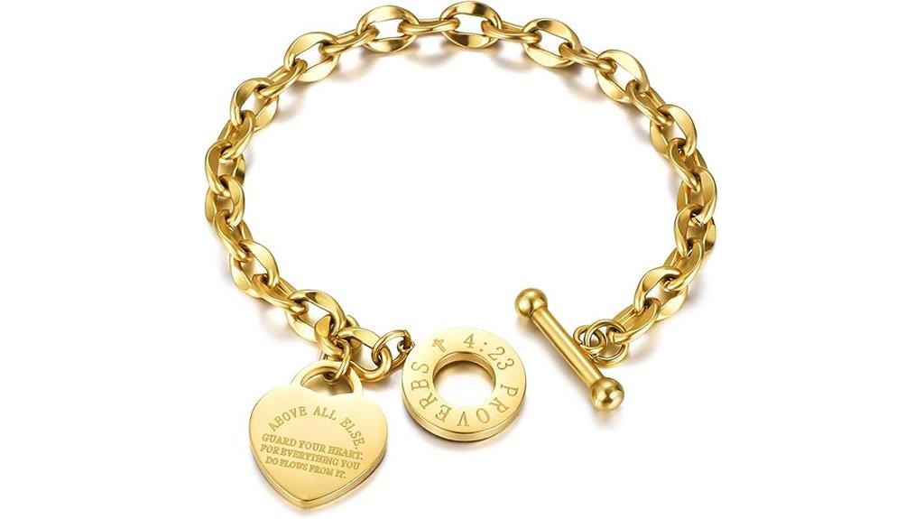 women s heart charm bracelet