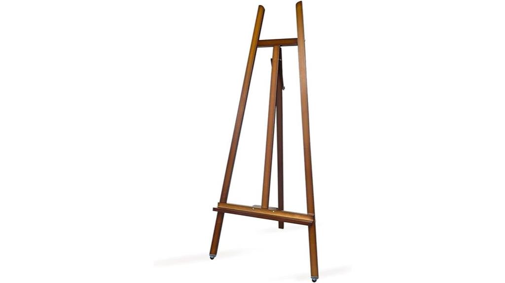 wooden display easel with wheels