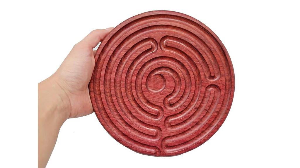 wooden finger labyrinth maze