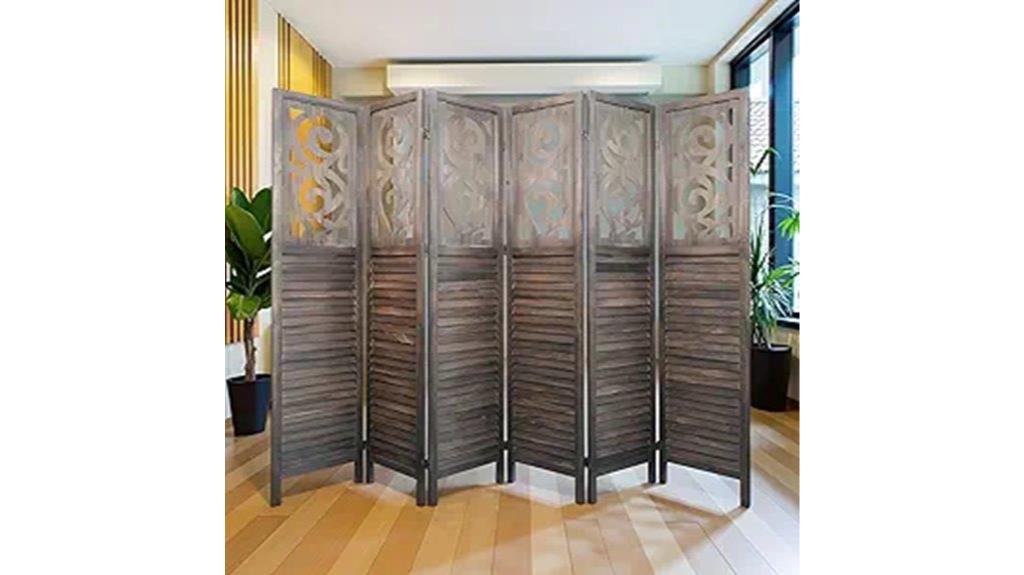wooden folding room divider