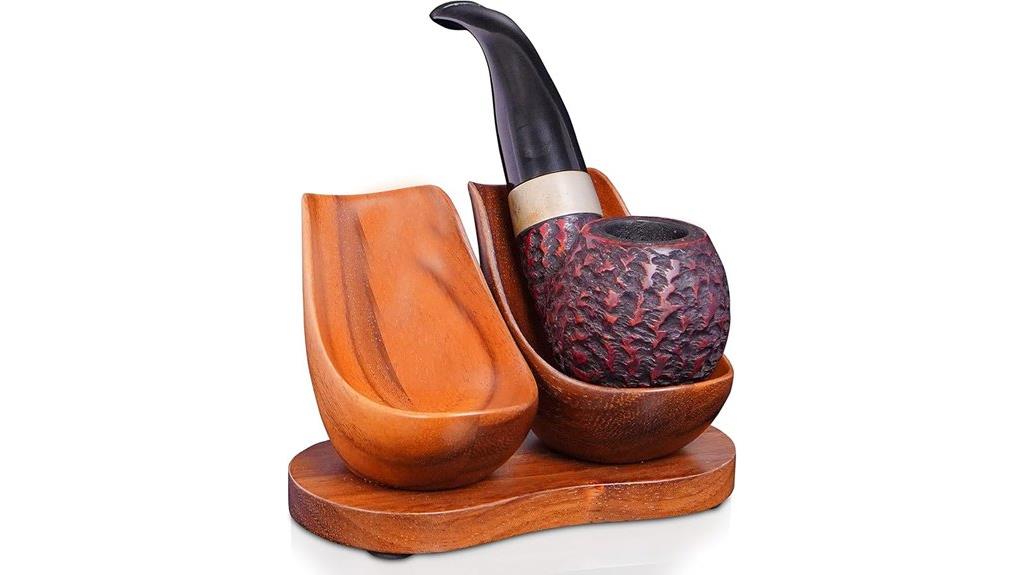 wooden pipe holder stand