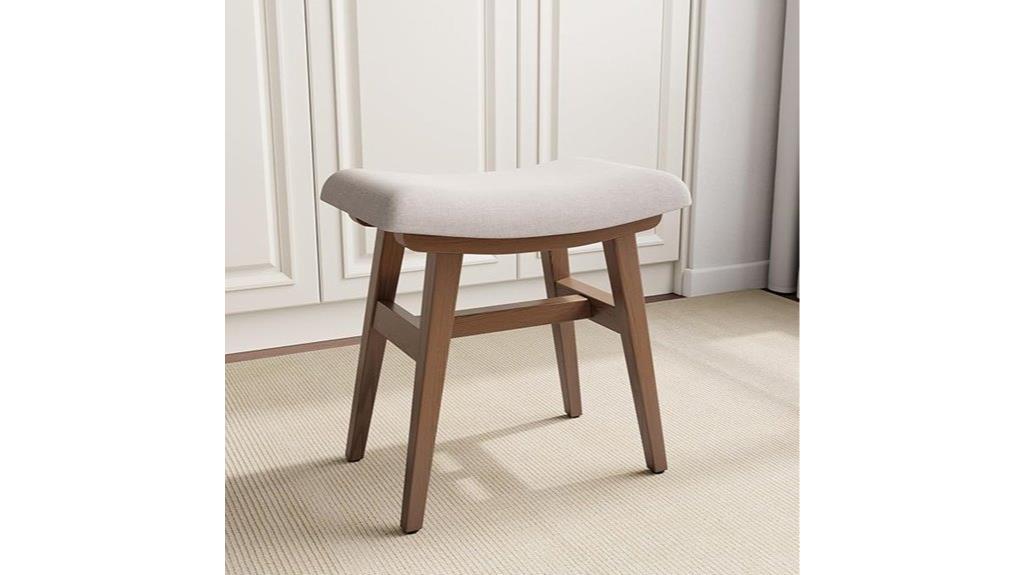 wooden saddle seat stool