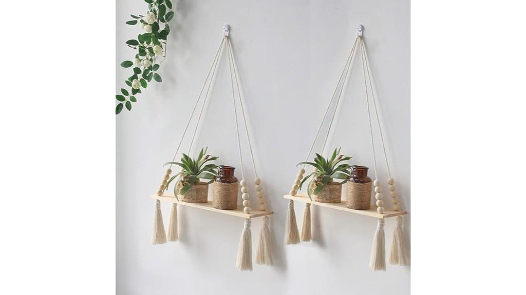 wooden shelves pack of two