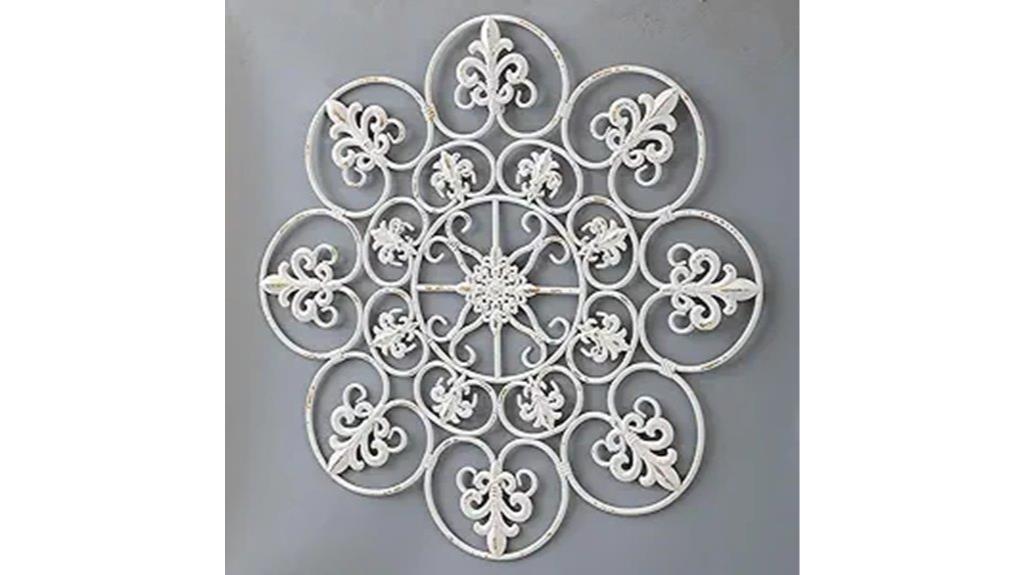 wrought iron round wall decor