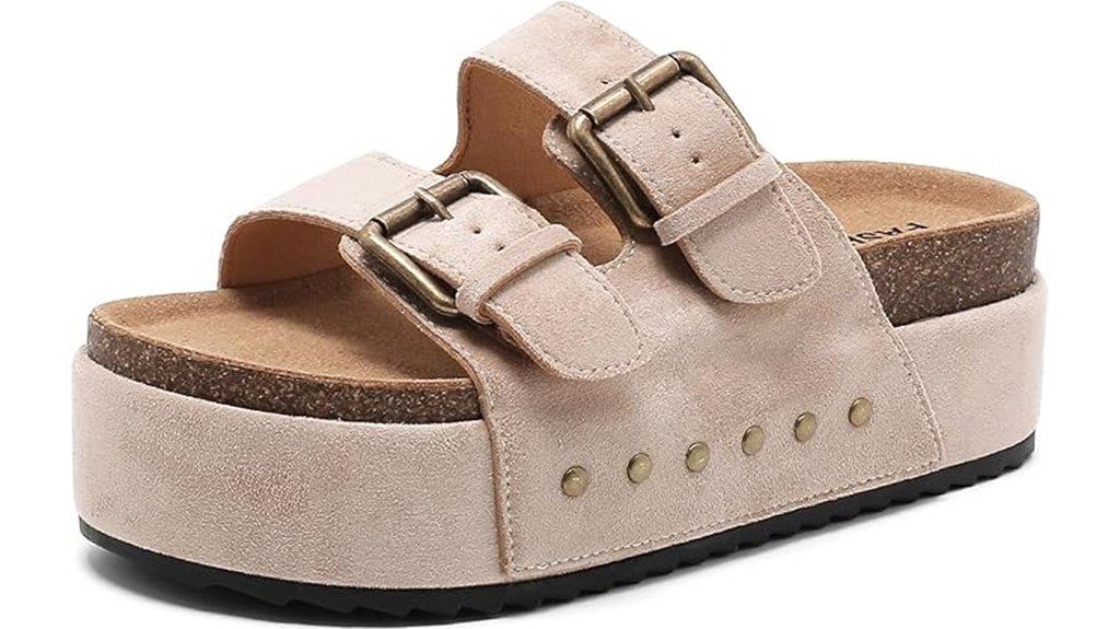 women s cork buckle clogs