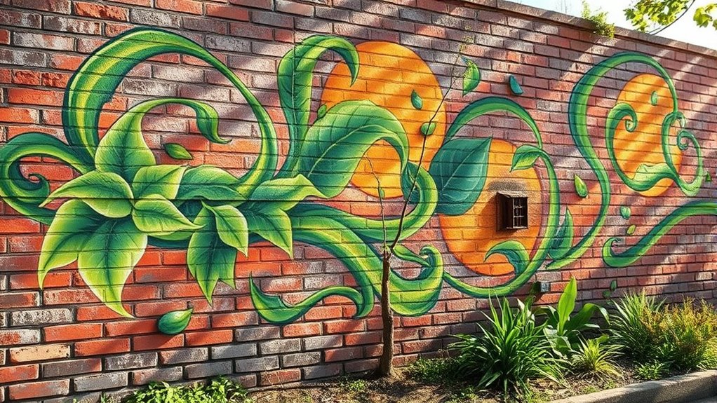 eco friendly vibrant sustainable murals