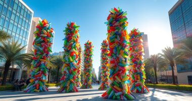 plastic sculptures combat pollution