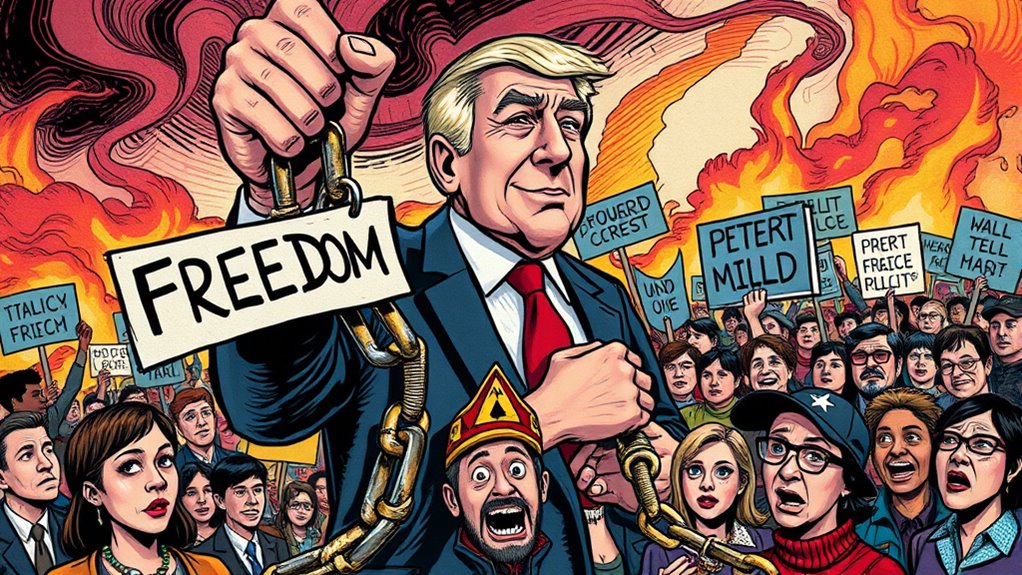 political cartoons critique social movements