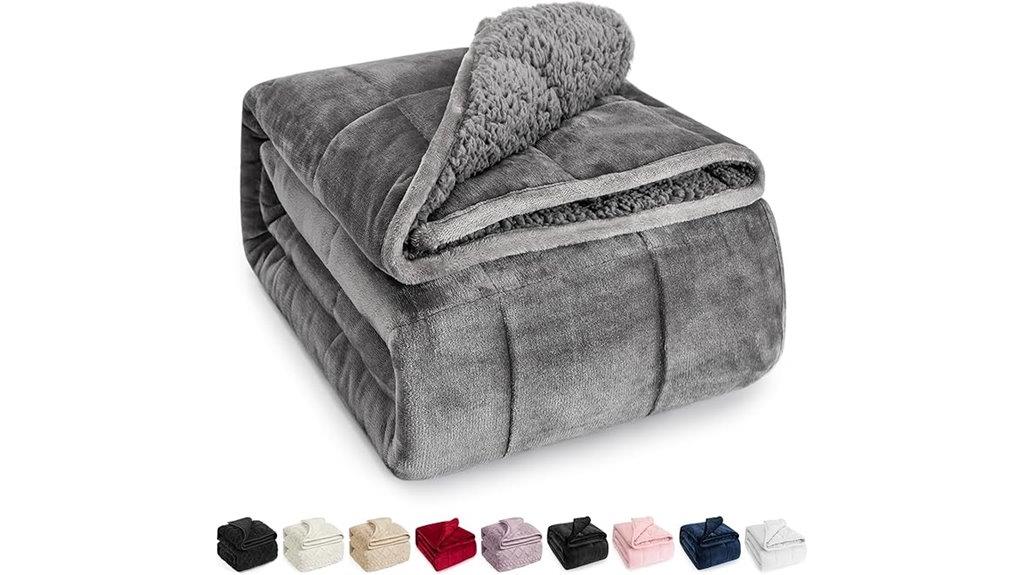 15 lb grey weighted blanket