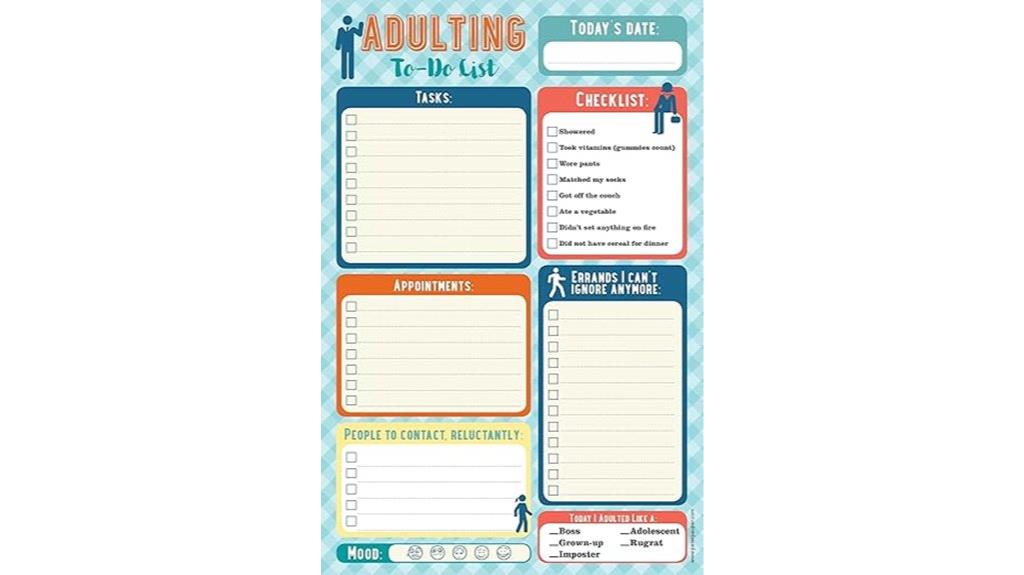 adulting task organizer