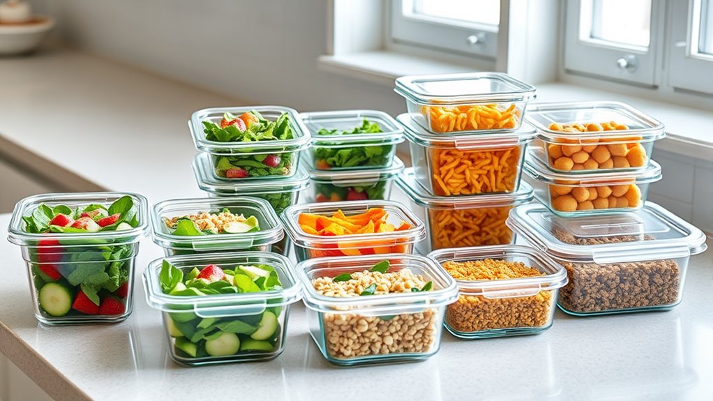 top glass meal containers