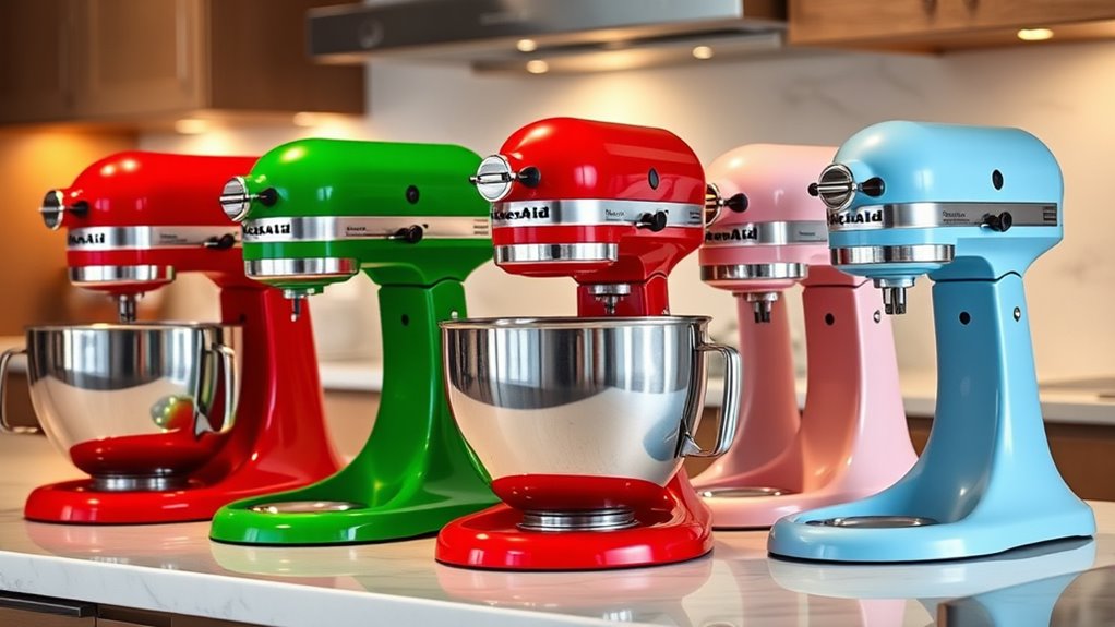 top kitchenaid mixer colors