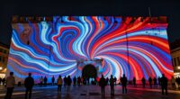 artists project light messages