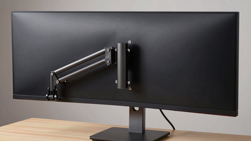 secure heavy monitor setup