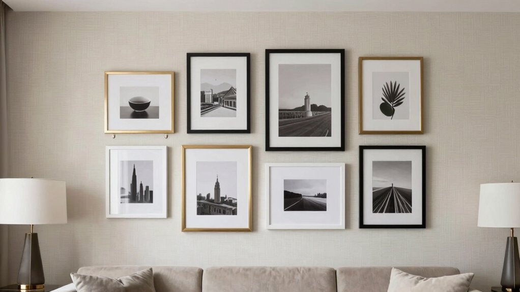 stylish non permanent gallery arrangements