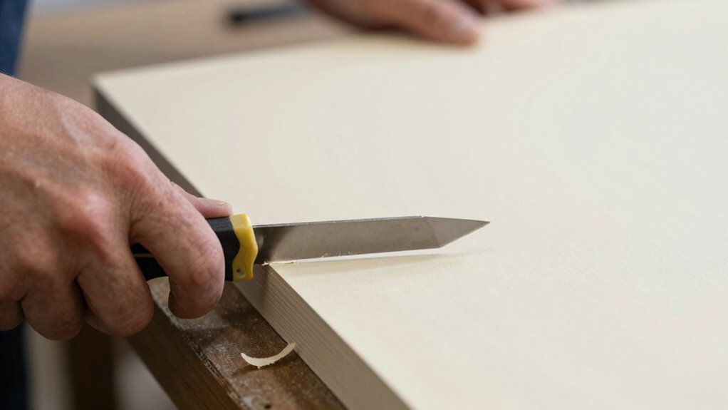 teal corner mat cutting