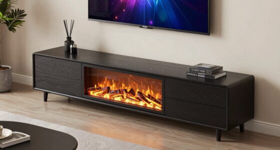top modern electric fireplace stands