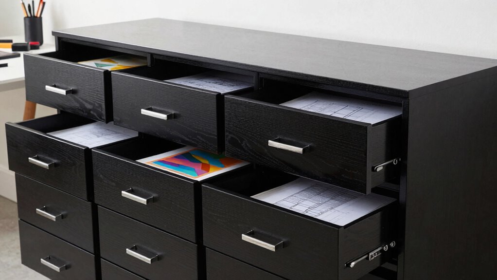 top multi drawer flat file storage