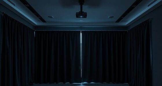 top projection room curtains