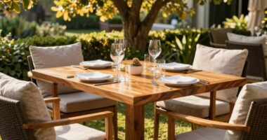 top teak outdoor sets