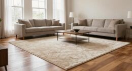 use large unifying rugs